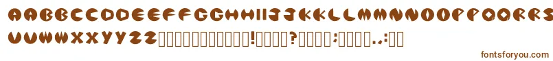 Шрифт PacmanicRegular – коричневые шрифты на белом фоне
