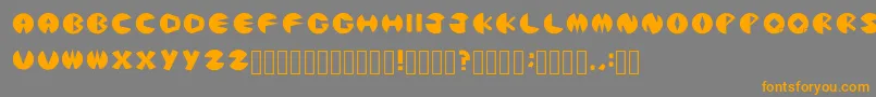 PacmanicRegular Font – Orange Fonts on Gray Background