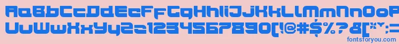 JoyriderUltra Font – Blue Fonts on Pink Background