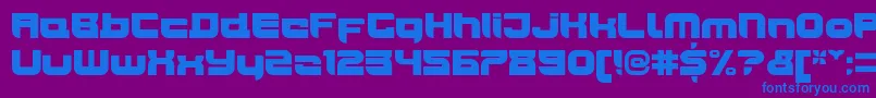 JoyriderUltra Font – Blue Fonts on Purple Background