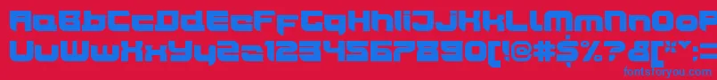 Czcionka JoyriderUltra – niebieskie czcionki na czerwonym tle