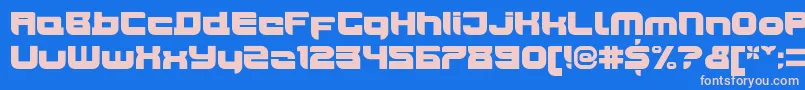 JoyriderUltra Font – Pink Fonts on Blue Background