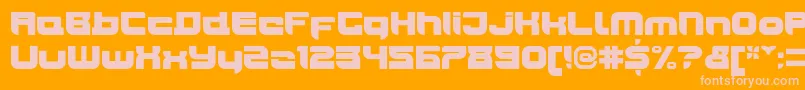 JoyriderUltra-Schriftart – Rosa Schriften auf orangefarbenem Hintergrund