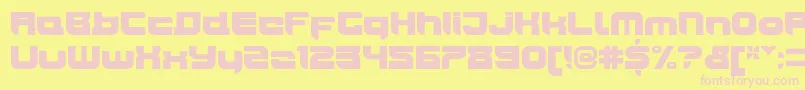 JoyriderUltra-Schriftart – Rosa Schriften auf gelbem Hintergrund