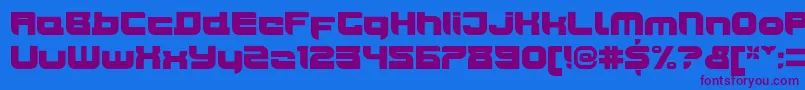 JoyriderUltra Font – Purple Fonts on Blue Background