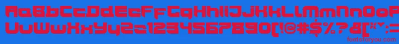 JoyriderUltra Font – Red Fonts on Blue Background