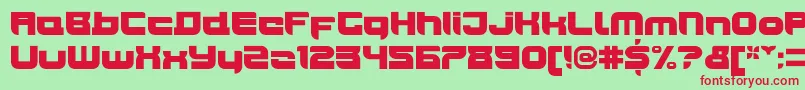 JoyriderUltra Font – Red Fonts on Green Background