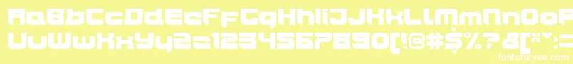 Шрифт JoyriderUltra – белые шрифты на жёлтом фоне