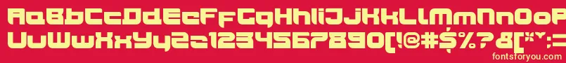 JoyriderUltra Font – Yellow Fonts on Red Background