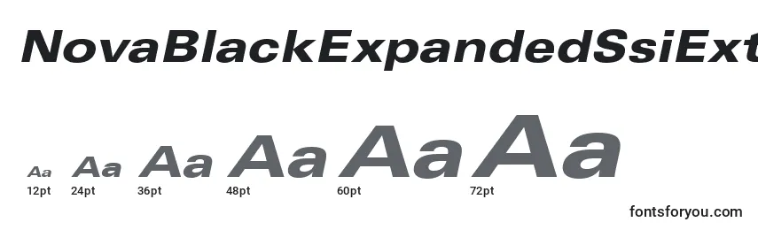 Размеры шрифта NovaBlackExpandedSsiExtraBoldExpandedItalic