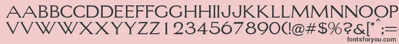 フォントLagniappe – ピンクの背景に黒い文字