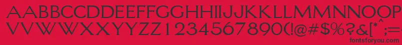 フォントLagniappe – 赤い背景に黒い文字