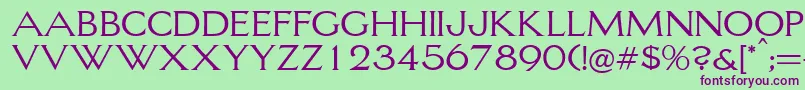 Шрифт Lagniappe – фиолетовые шрифты на зелёном фоне