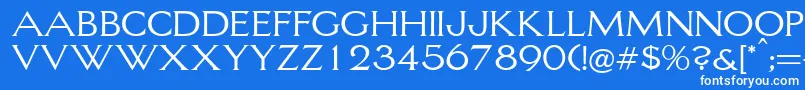 フォントLagniappe – 青い背景に白い文字