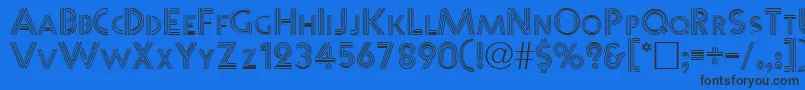 WarbleNormal Font – Black Fonts on Blue Background