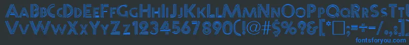 WarbleNormal Font – Blue Fonts on Black Background