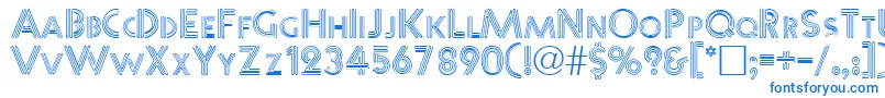 WarbleNormal Font – Blue Fonts on White Background