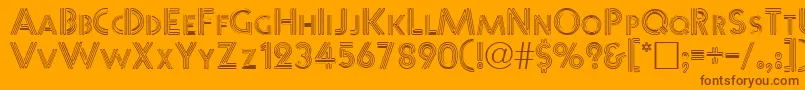 WarbleNormal Font – Brown Fonts on Orange Background