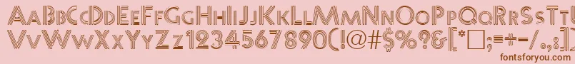 WarbleNormal Font – Brown Fonts on Pink Background