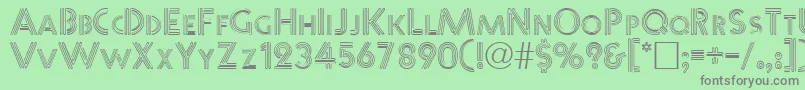 WarbleNormal Font – Gray Fonts on Green Background