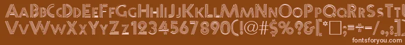 WarbleNormal Font – Pink Fonts on Brown Background