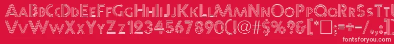 WarbleNormal Font – Pink Fonts on Red Background