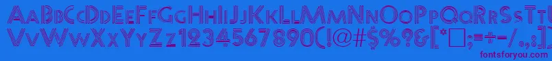 WarbleNormal Font – Purple Fonts on Blue Background