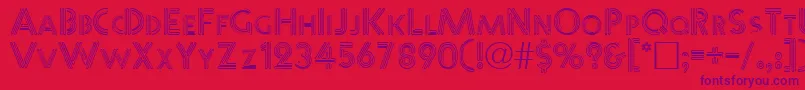 WarbleNormal Font – Purple Fonts on Red Background