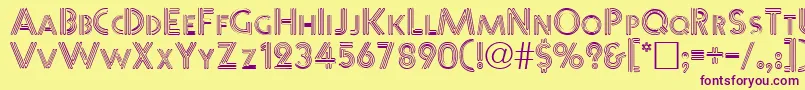 WarbleNormal Font – Purple Fonts on Yellow Background