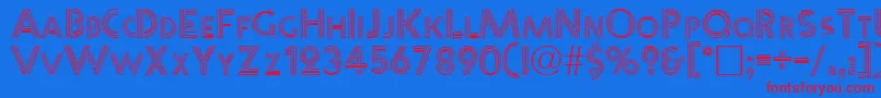 WarbleNormal Font – Red Fonts on Blue Background