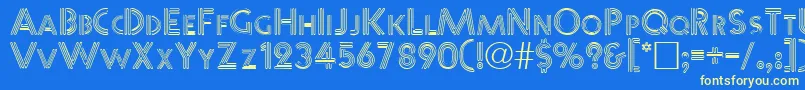 WarbleNormal Font – Yellow Fonts on Blue Background