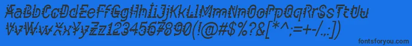 ComponentItalic-Schriftart – Schwarze Schriften auf blauem Hintergrund
