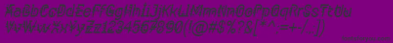 ComponentItalic-Schriftart – Schwarze Schriften auf violettem Hintergrund