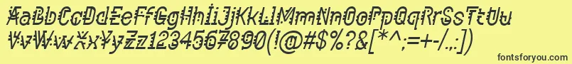 ComponentItalic Font – Black Fonts on Yellow Background