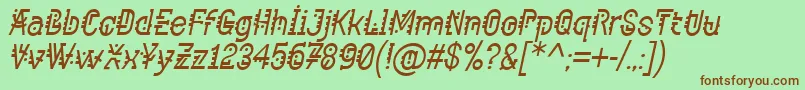 ComponentItalic Font – Brown Fonts on Green Background