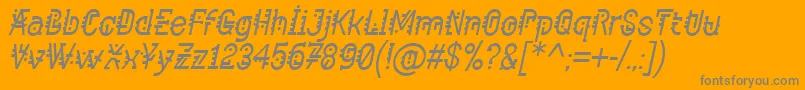 ComponentItalic-Schriftart – Graue Schriften auf orangefarbenem Hintergrund