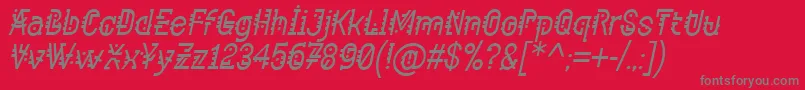 ComponentItalic Font – Gray Fonts on Red Background