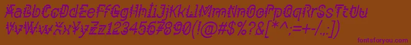 ComponentItalic Font – Purple Fonts on Brown Background