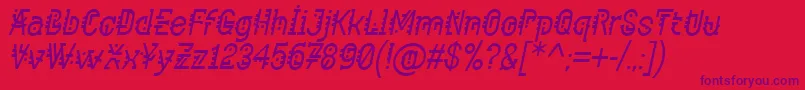 ComponentItalic Font – Purple Fonts on Red Background