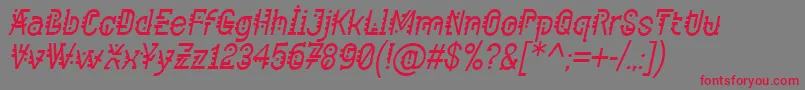 ComponentItalic Font – Red Fonts on Gray Background