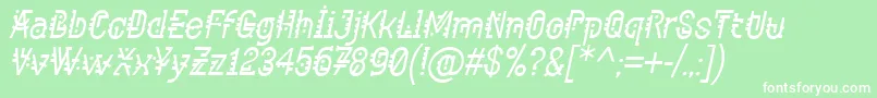 ComponentItalic Font – White Fonts on Green Background