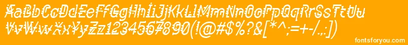 ComponentItalic Font – White Fonts on Orange Background