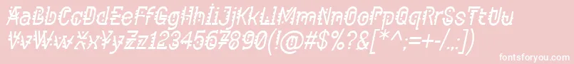 ComponentItalic Font – White Fonts on Pink Background