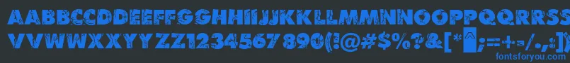 MBenKrush Font – Blue Fonts on Black Background