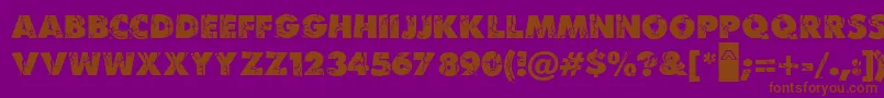 MBenKrush Font – Brown Fonts on Purple Background