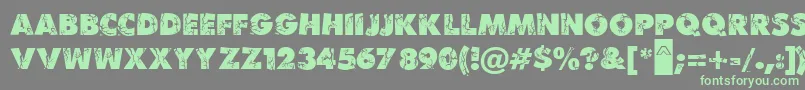 MBenKrush-fontti – vihreät fontit harmaalla taustalla