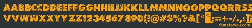 MBenKrush Font – Orange Fonts on Black Background