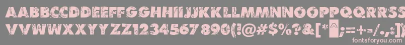 フォントMBenKrush – 灰色の背景にピンクのフォント