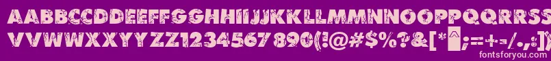 MBenKrush Font – Pink Fonts on Purple Background