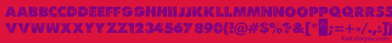 MBenKrush Font – Purple Fonts on Red Background